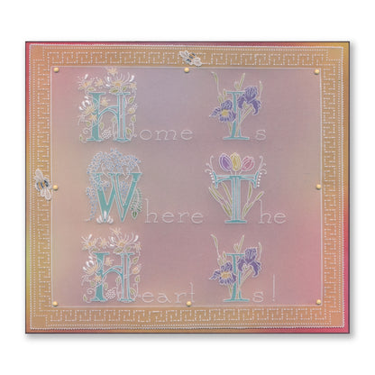 Barbara's Bijou Floral Alphabet A4 Groovi Plate