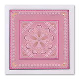 Tina's Buttercups & Fans Embroidery Parchlet A6 Square Groovi Plate