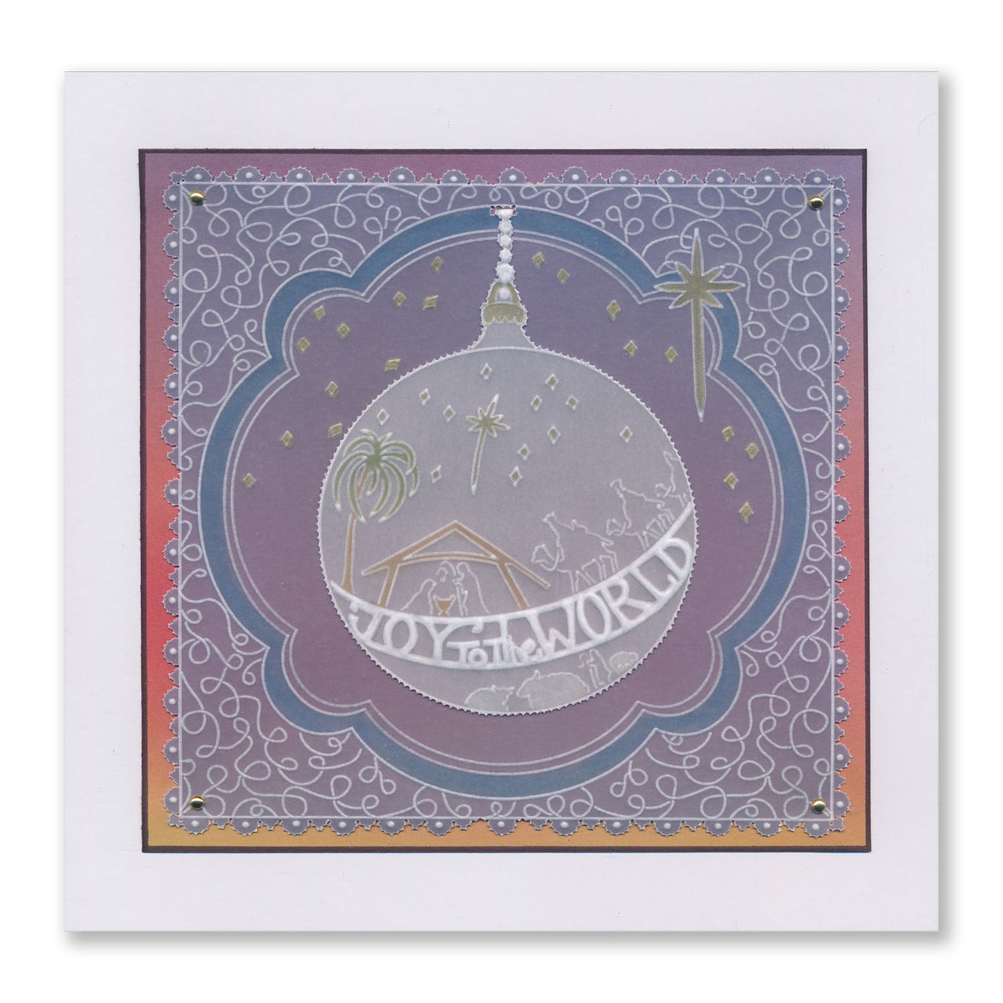 Barbara's Bijou Christmas Baubles A5 Groovi Plate