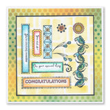 Occasions Sentiments - Patterned Panels A5 Square Stamp Set