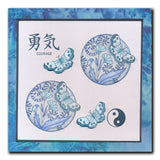 Barbara's SHAC Japanese 2 Way Overlay Flowers & Butterflies Stamp, Mask & Stencil Collection