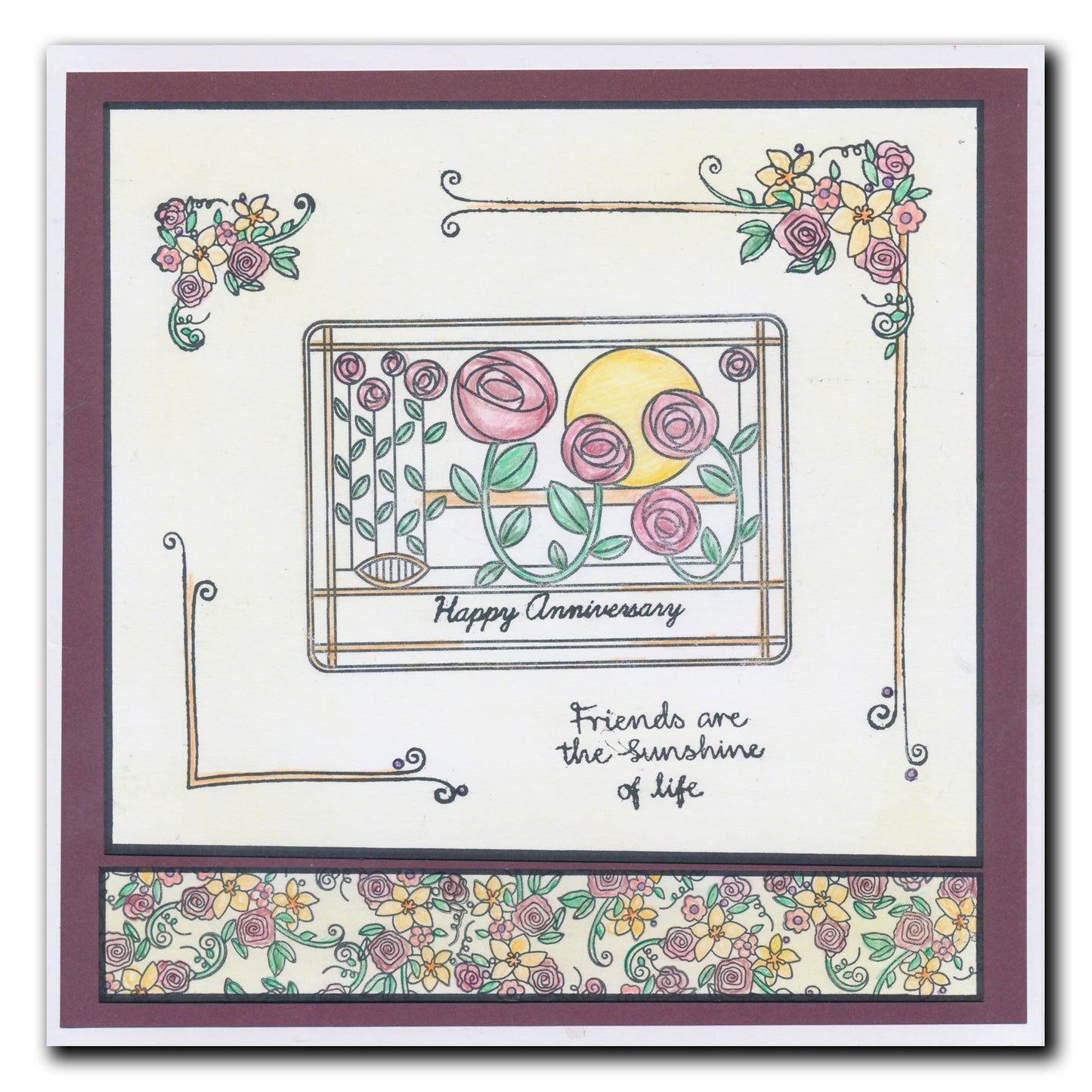 Barbara's SHAC Flower Framer A5 Square Stamp Set