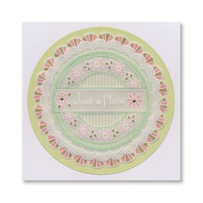 Tina's Just a Note Rosie Doodles All in One A5 Square Groovi Plate