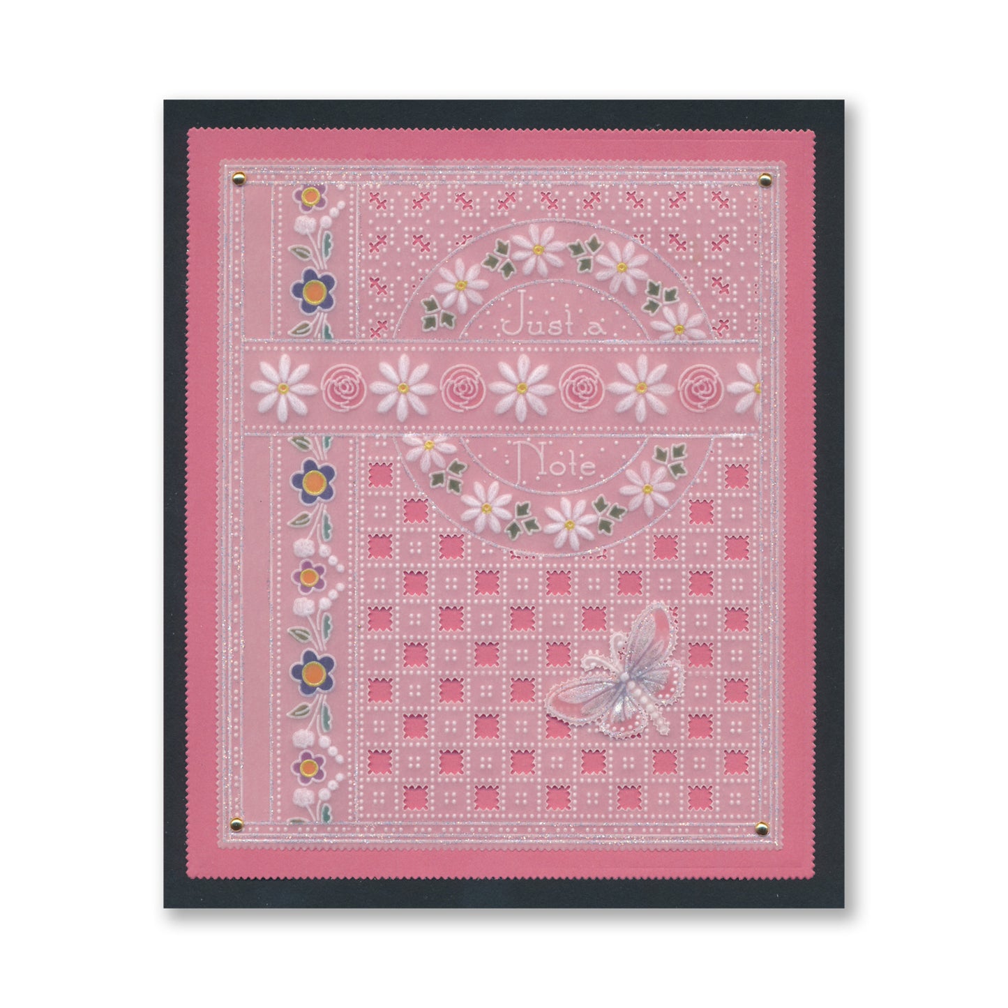 Tina's Just a Note Rosie Doodles All in One A5 Square Groovi Plate