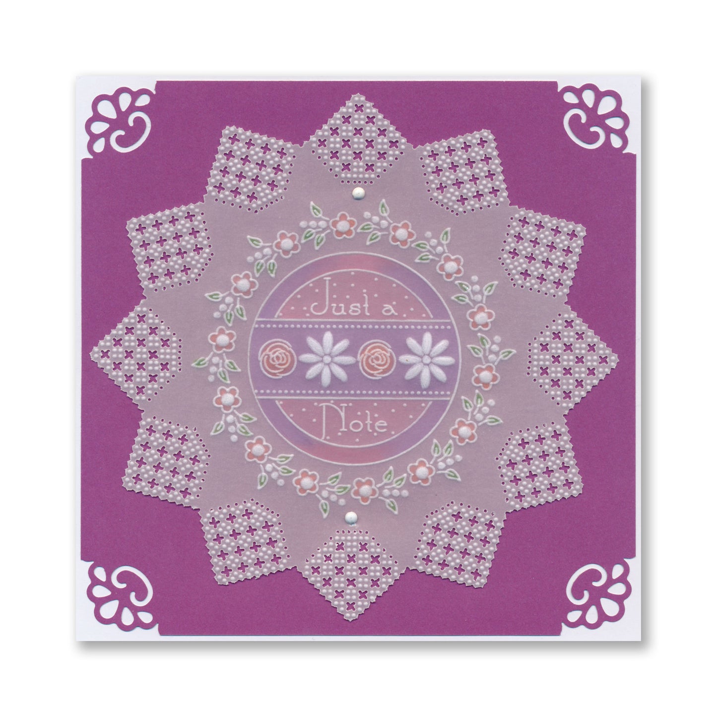 Tina's Just a Note Rosie Doodles All in One A5 Square Groovi Plate