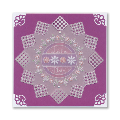 Tina's Just a Note Rosie Doodles All in One A5 Square Groovi Plate