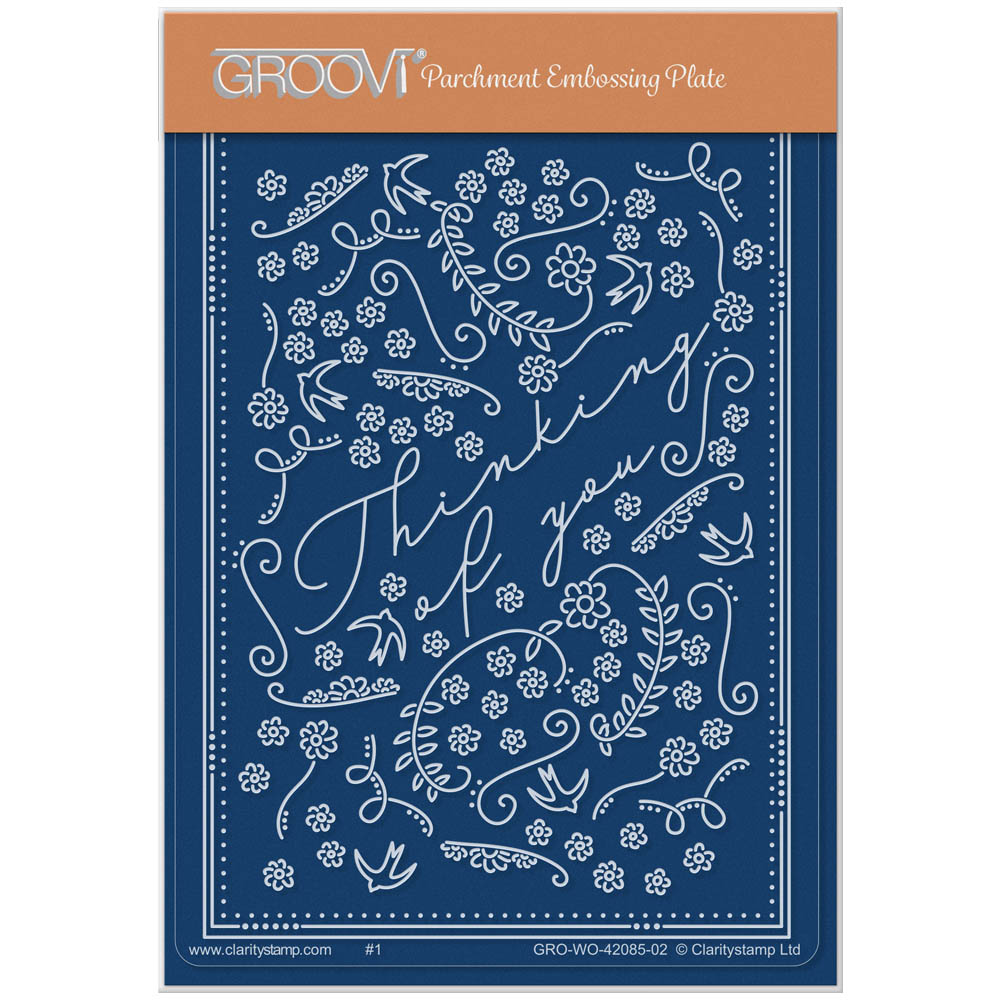 Jazz's Thinking of You Colour Me Pattern A6 Groovi Plate