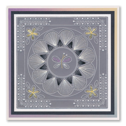 Tina's Embroidery Flowers A5 Square Groovi Plate