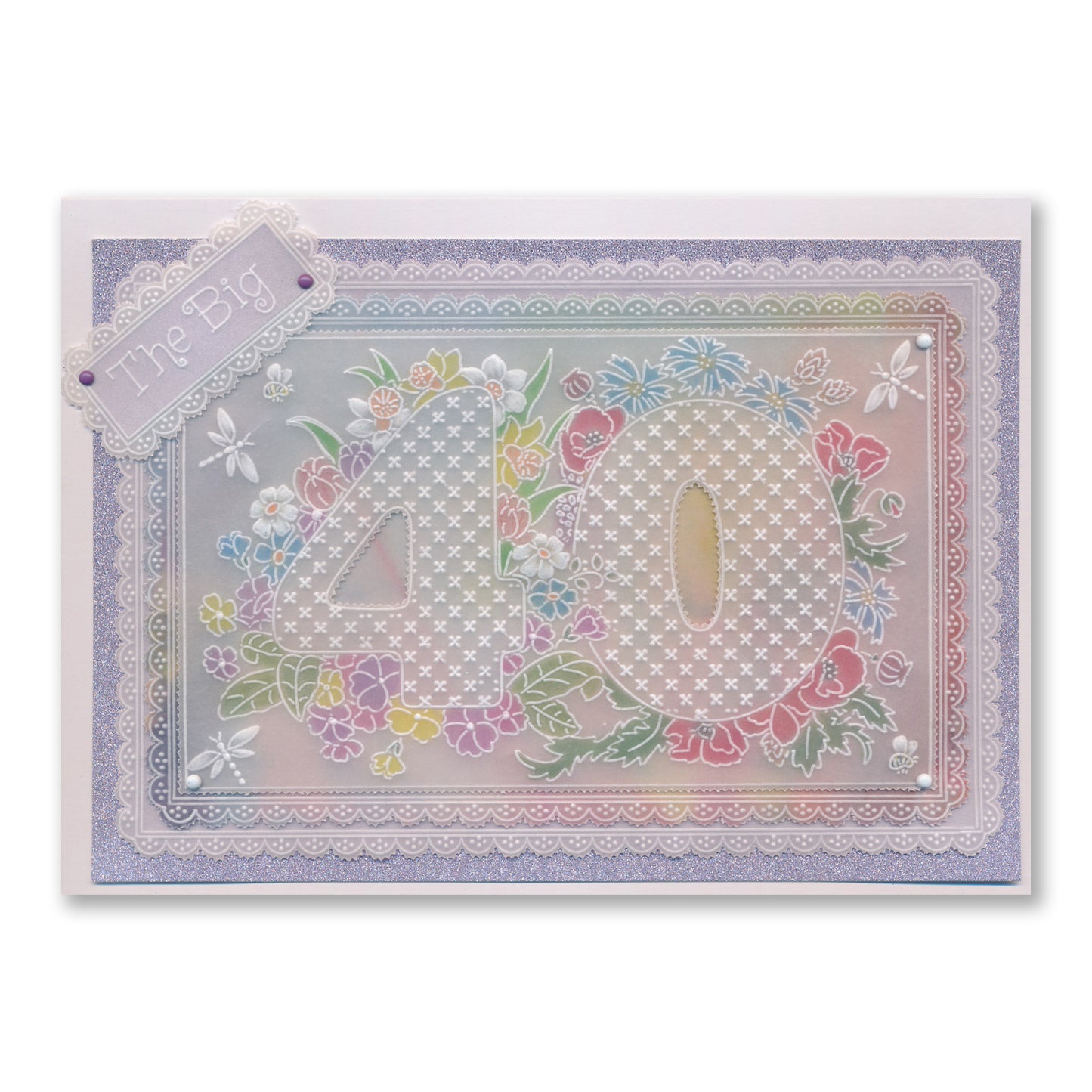 Linda's Floral Numbers A6 Square Groovi Plate Collection