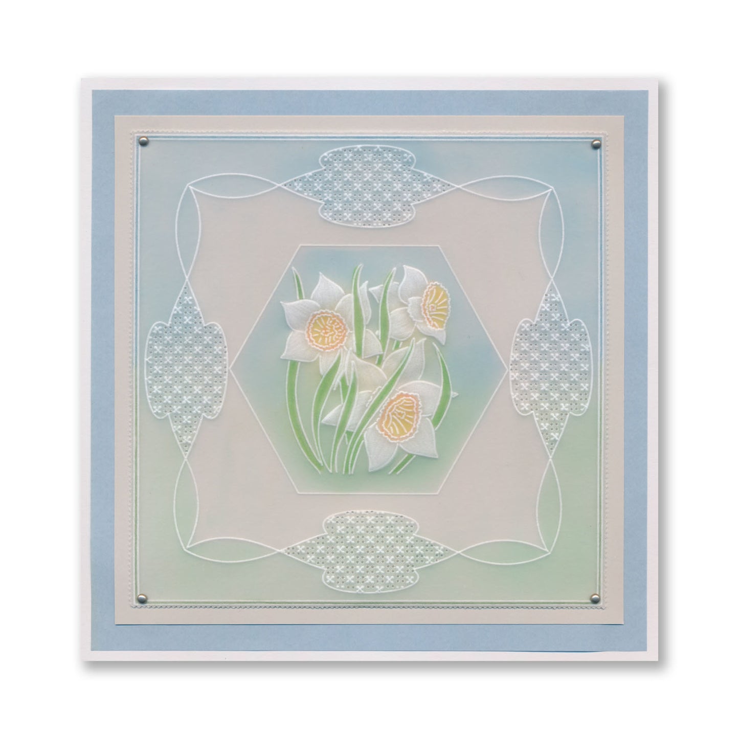 Happy Birthday Daffodils A6 Square Groovi Plate