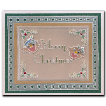 Tina's Small Christmas Corners 3 & 4 A5 Square Groovi Plate Duo