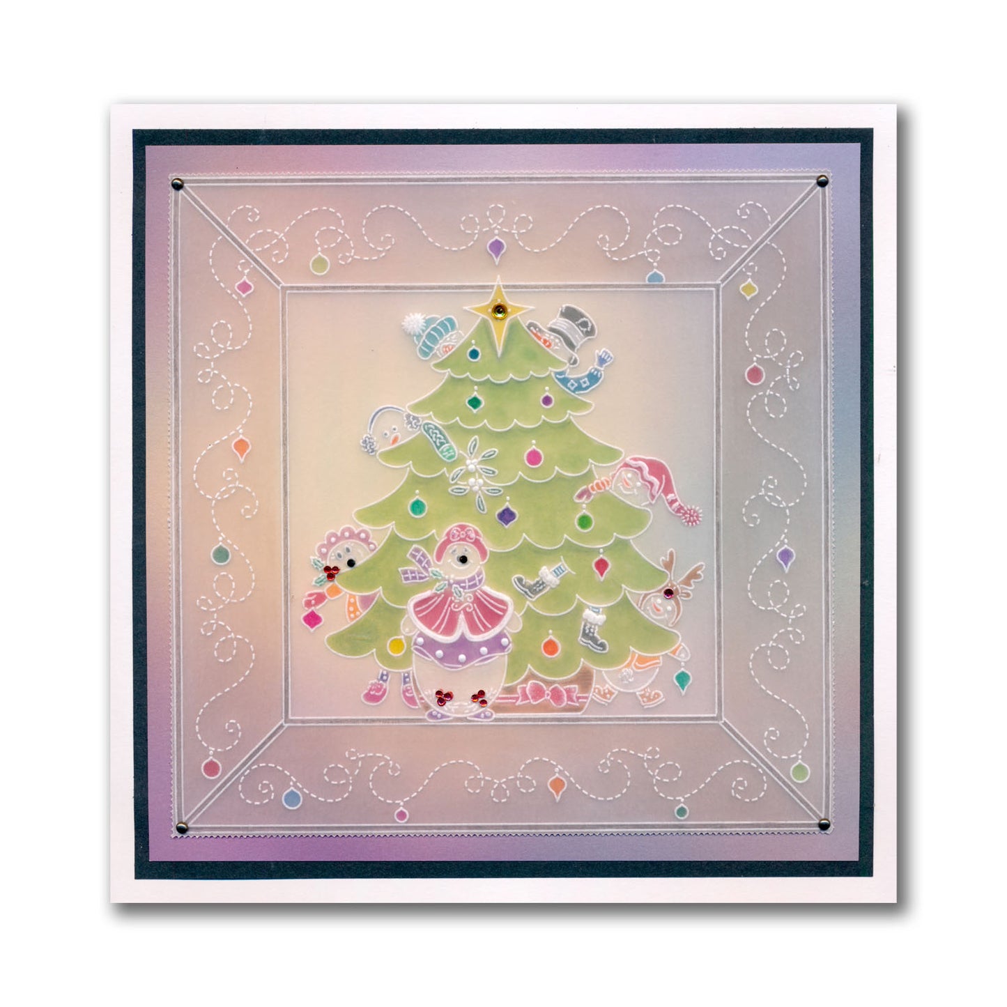 Linda's A Touch of Christmas A5 Square Groovi Plate Collection with FREE A5 Parchment Worth £10.49