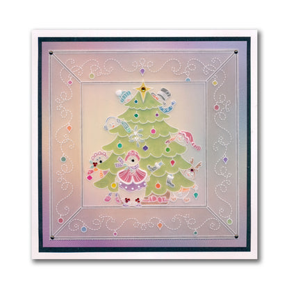 Linda's A Touch of Christmas A5 Square Groovi Plate Collection with FREE A5 Parchment Worth £10.49