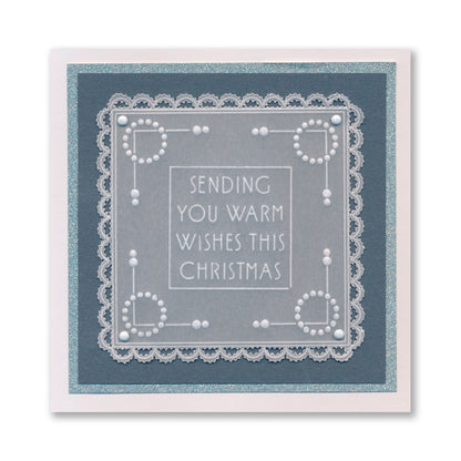 Tina's Christmas Candle - Easy Layout A5 Square Groovi Plate