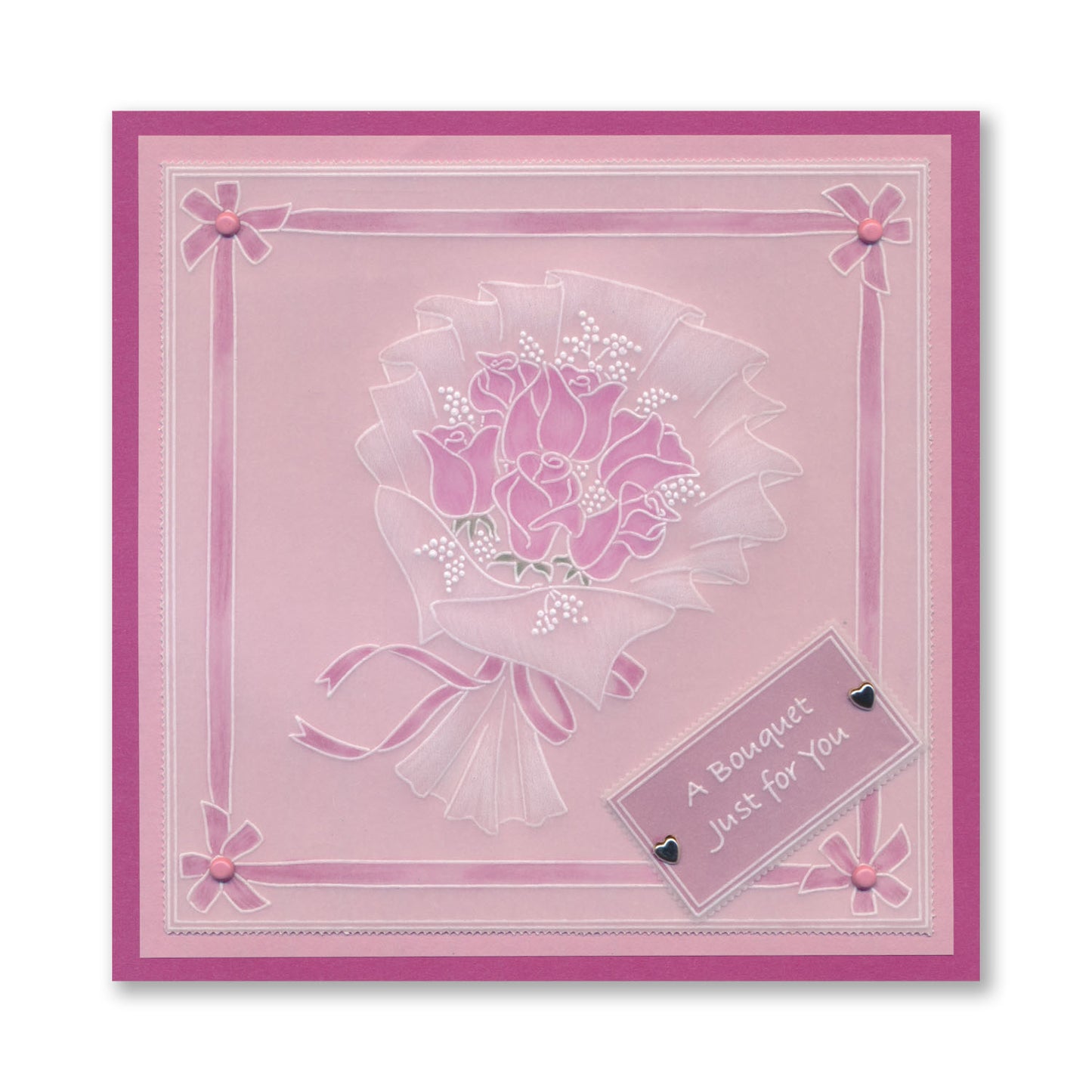Linda's Floral Gifts A5 Square Groovi Plate Collection with A5 Green Two Tone Parchment