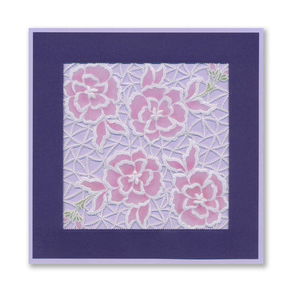 Linda's Richelieu Lace You Are Beautiful A5 Square Groovi Plate
