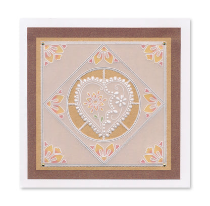 Barbara's Loving Heart A5 Square Groovi Plate