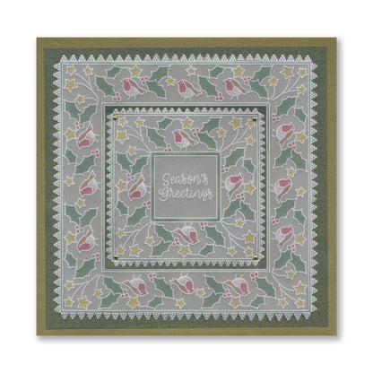 Square Floral Framers A4 Groovi Plate