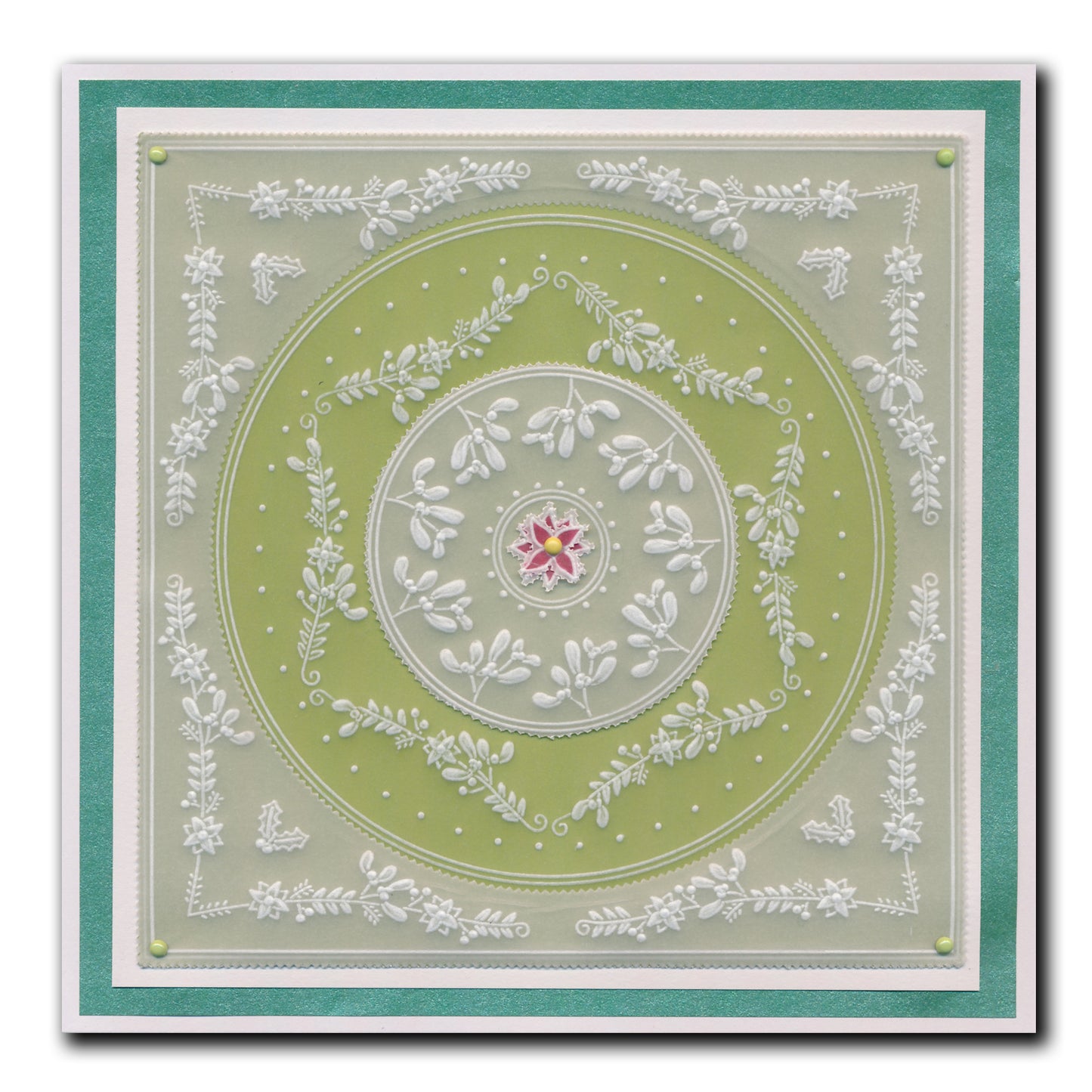 Jazz's Winter Mistletoe Frame A5 Square Groovi Plate