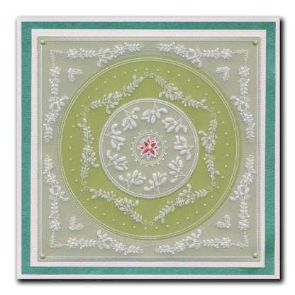 Jazz's Winter Mistletoe Frame A5 Square Groovi Plate