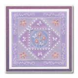 Tina's Floral Layering Parchlets A6 Square Groovi Plate Quartet