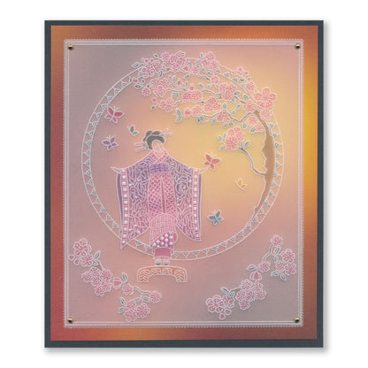 Barbara's SHAC Geisha Doodle A5 Groovi Plate