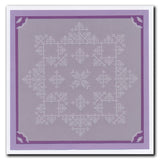 Linda's Dotty Cross-Stitch Christmas Layering Frame A4 Square Groovi Plate
