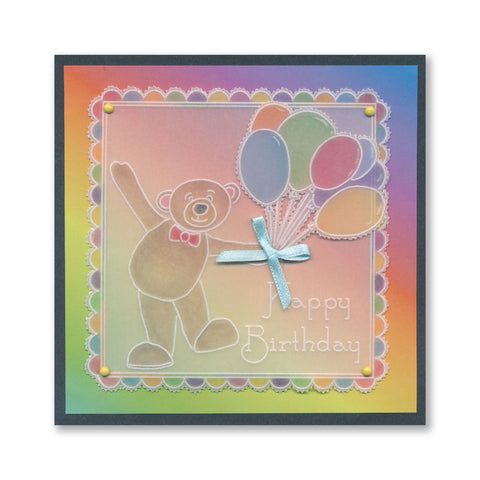 BIP the Bear Can Balance A5 Square Groovi Plate