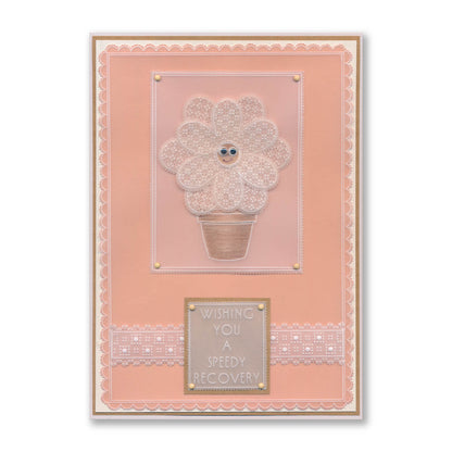 Tall Art Deco Sentiments A5 Groovi Plate