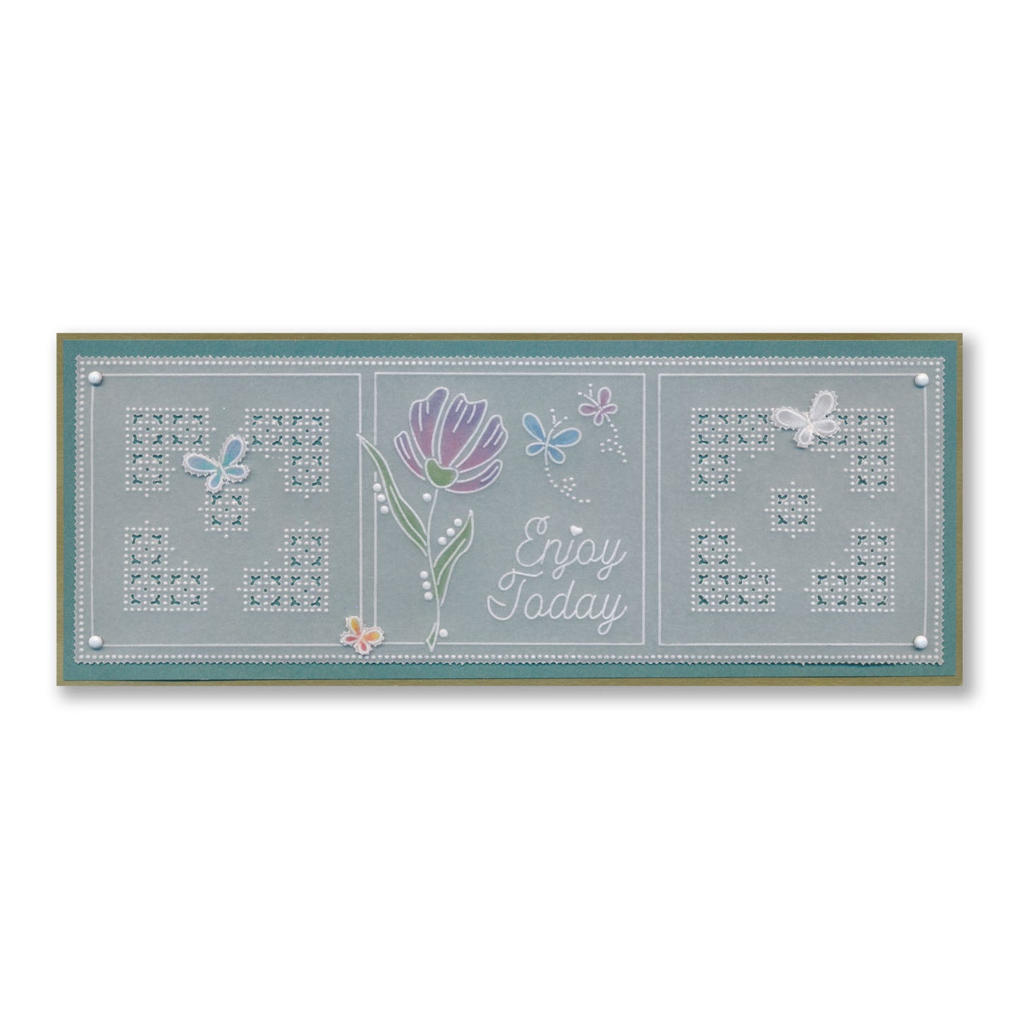 Tina's Thanks Floral Sampler A4 Groovi Plate