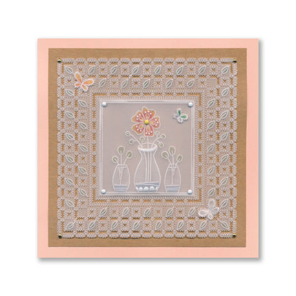 Tina's Thanks Floral Sampler A4 Groovi Plate