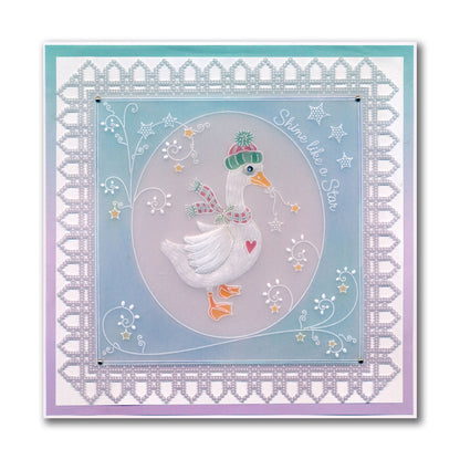 Linda's A Touch of Christmas A5 Square Groovi Plate Collection with FREE A5 Parchment Worth £10.49