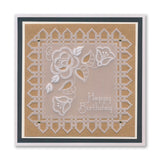 Linda's Richelieu Lace Camellia A5 Square Groovi Plate