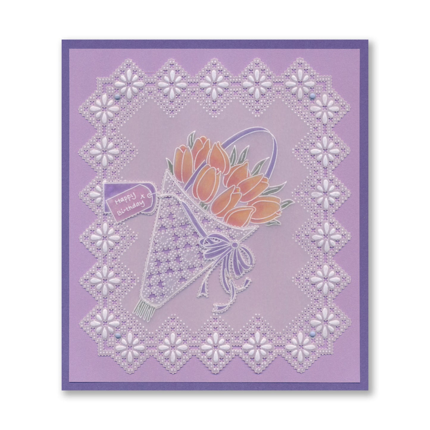 Linda's Tulip Gift Bag A5 Square Groovi Plate