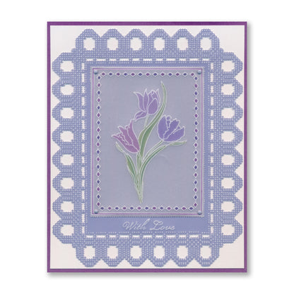 Linda's Floral - Set 1 A6 & Spacer Groovi Plate Collection