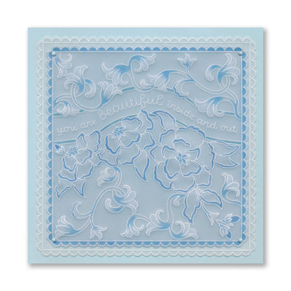 Linda's Richelieu Lace You Are Beautiful A5 Square Groovi Plate