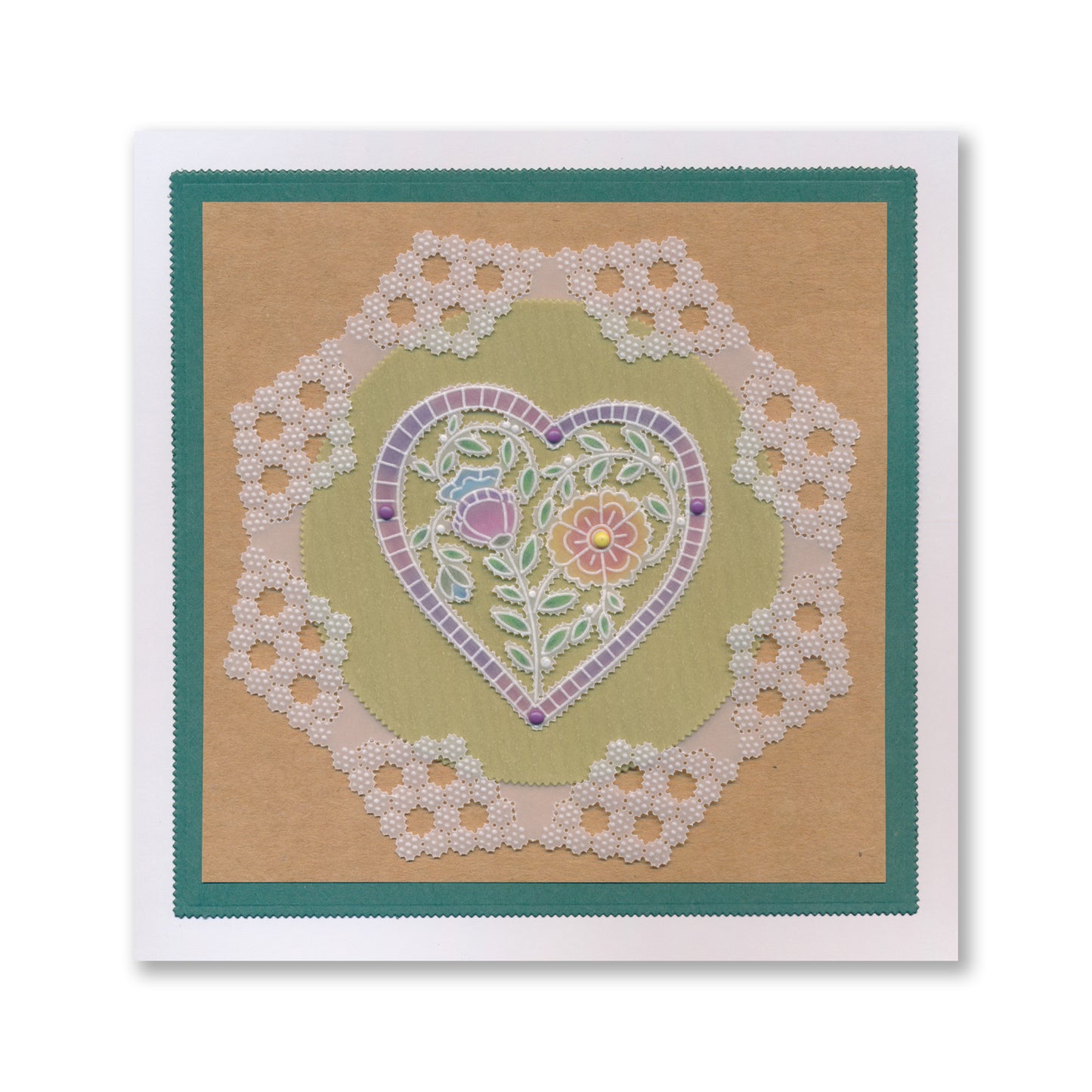Barbara's Floral Hearts A6 Groovi Plate