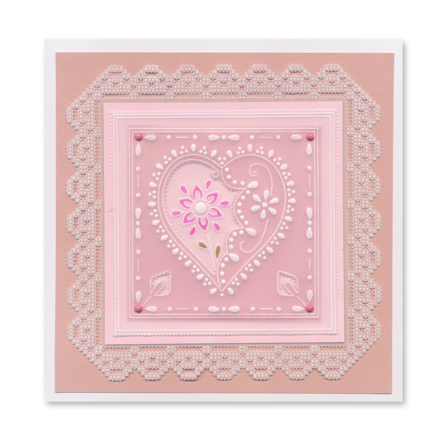 Barbara's Loving Heart A5 Square Groovi Plate