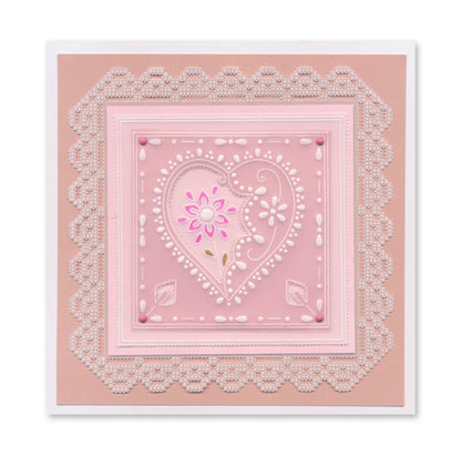 Barbara's Loving Heart A5 Square Groovi Plate