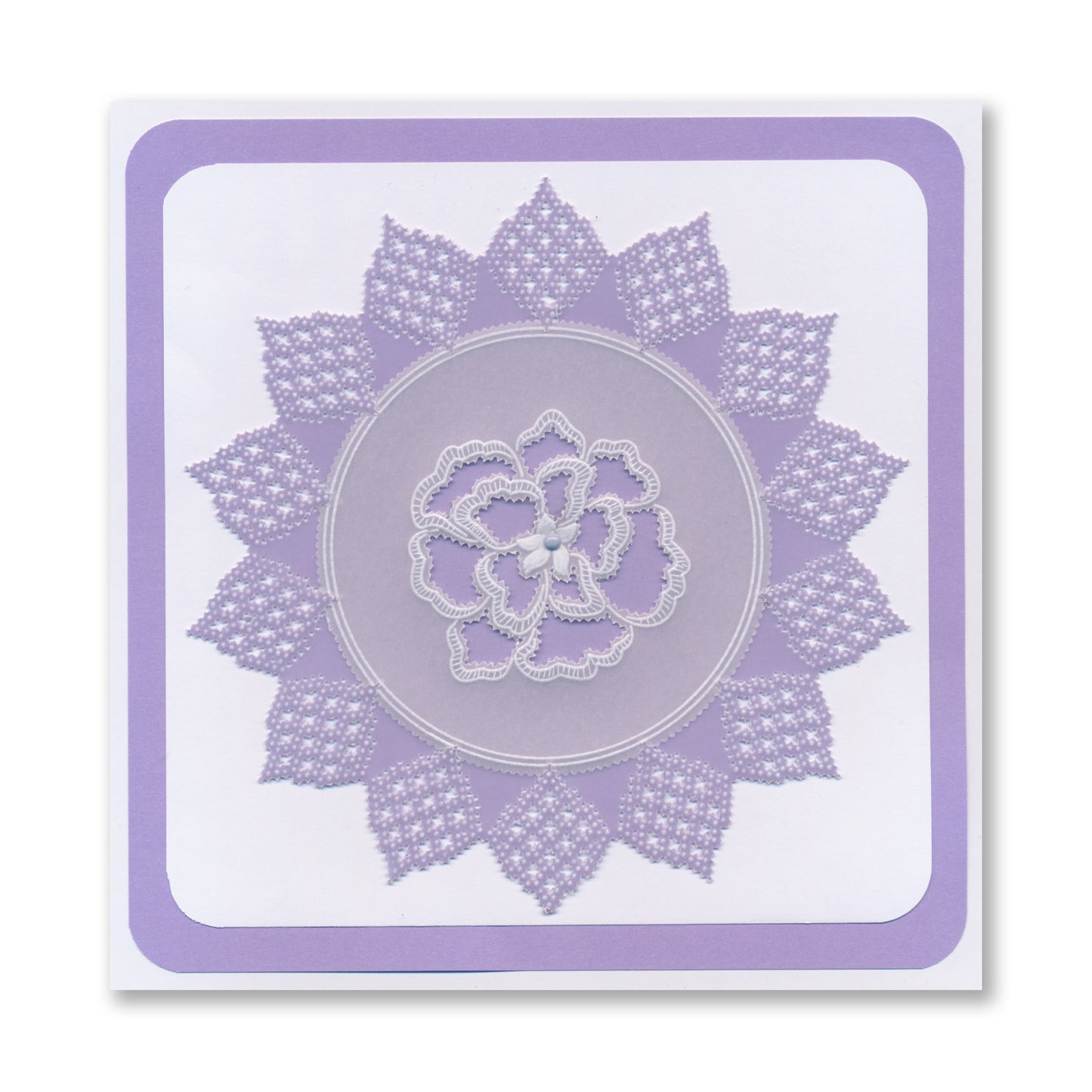 Linda's Richelieu Lace You Are Beautiful A5 Square Groovi Plate