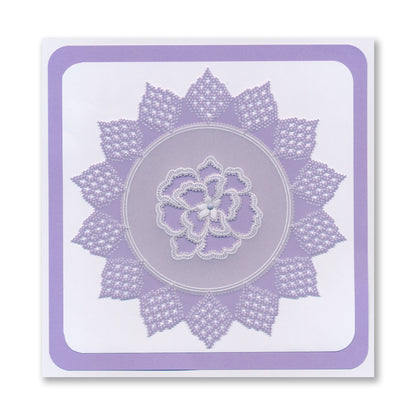 Linda's Richelieu Lace You Are Beautiful A5 Square Groovi Plate