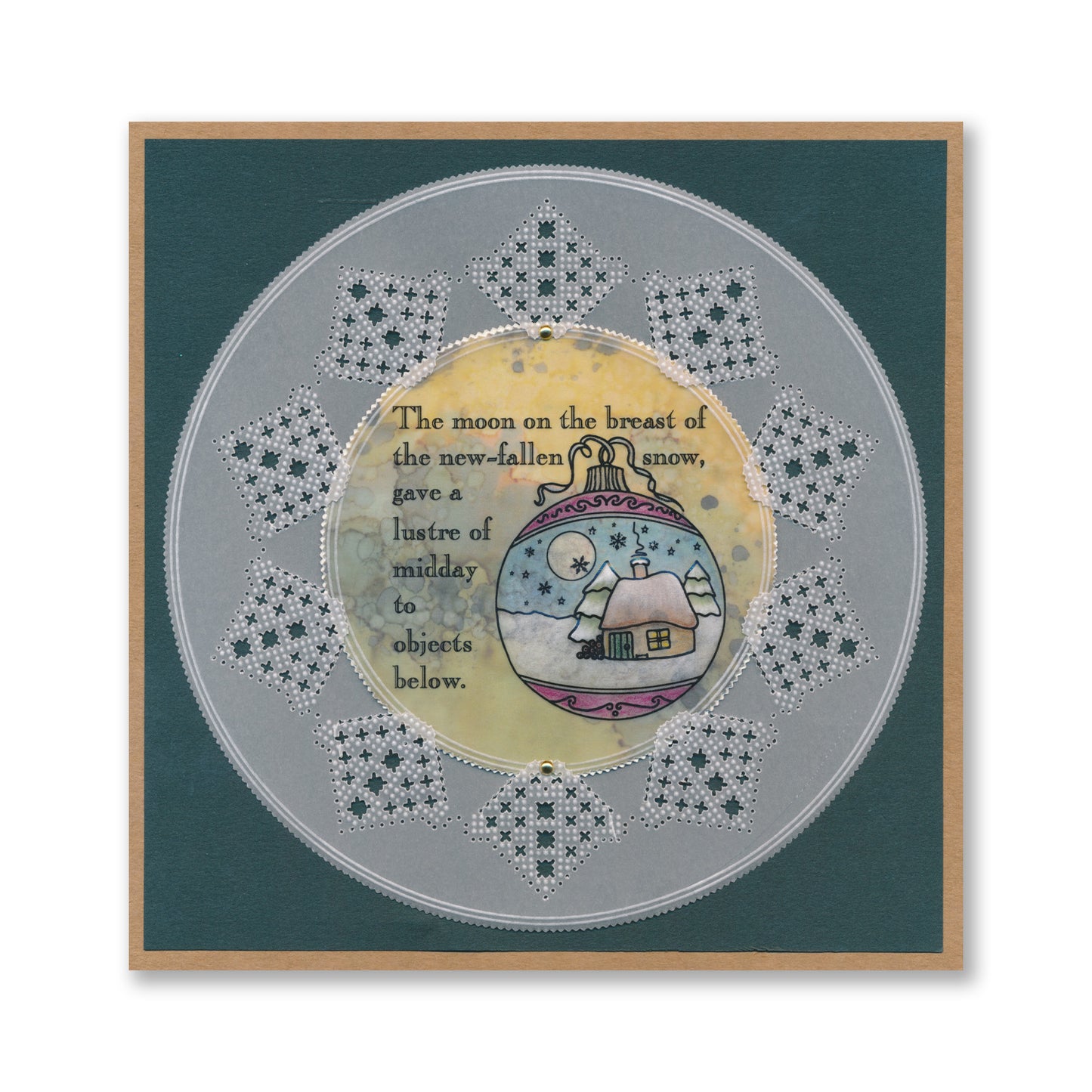 Twas the Night Printed Parchment & 5" x 5" Blank Journal