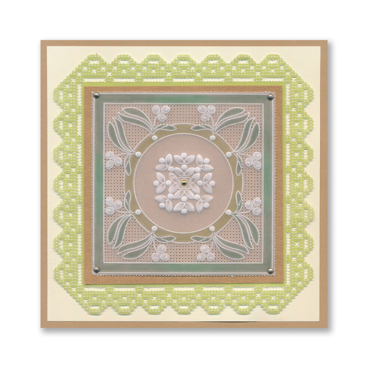 Tina's Snowflake & Mistletoe Christmas All in One A5 Square Groovi Plate