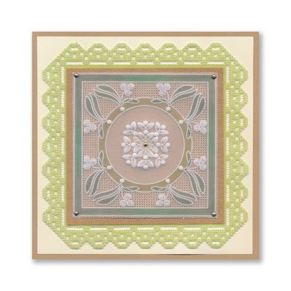 Tina's Snowflake & Mistletoe Christmas All in One A5 Square Groovi Plate