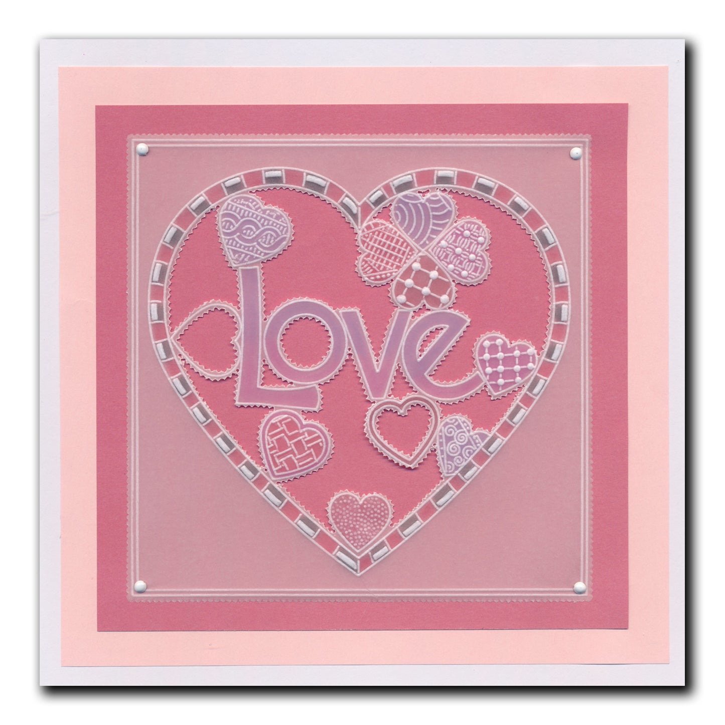 Barbara's SHAC Love Heart Doodle A5 Square Groovi Plate