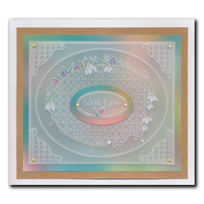 Barbara's SHAC Tulips & Snowdrops Framer A5 Square Groovi Plate