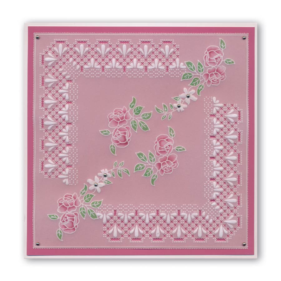 King's Lace Grids A5 Square Groovi Piercing Grids (Straight)