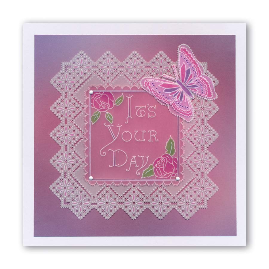 King's Lace Grids A5 Square Groovi Piercing Grids (Straight)