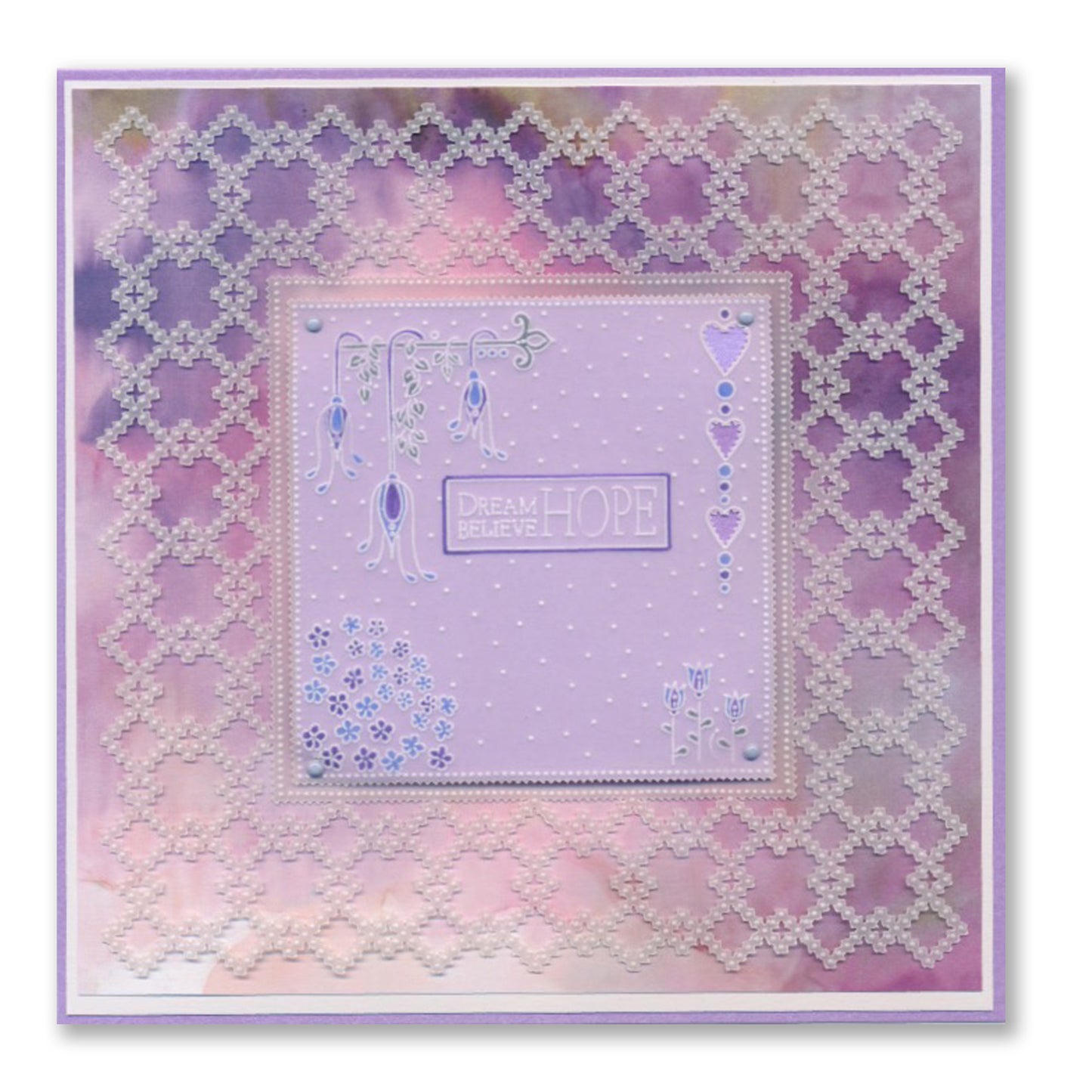 Tina's Springtime Flowers Dream, Believe, Hope A6 Groovi Plate