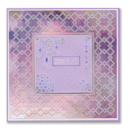 Tina's Springtime Flowers Dream, Believe, Hope A6 Groovi Plate